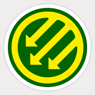 Iron Front Gold/Green Sticker